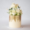 Picture of Floral Buttercream Cake with Gold Foil