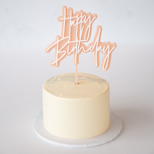 Picture of DELUXE HAPPY BIRTHDAY SCRIPT CAKE TOPPER