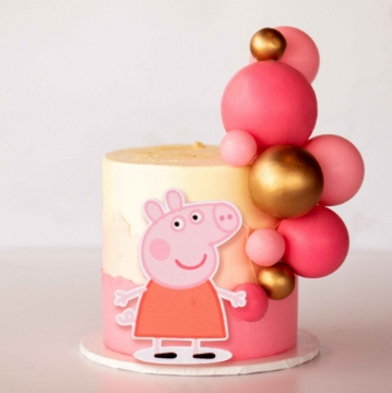 Picture of Ombre Spheres Character Cake - Pink