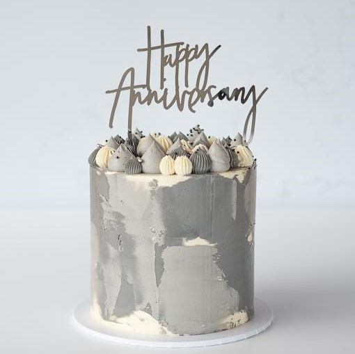 Picture of LARGE HAPPY ANNIVERSARY CAKE TOPPER