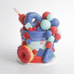 Picture of Party Time Cake | Red & Blue 